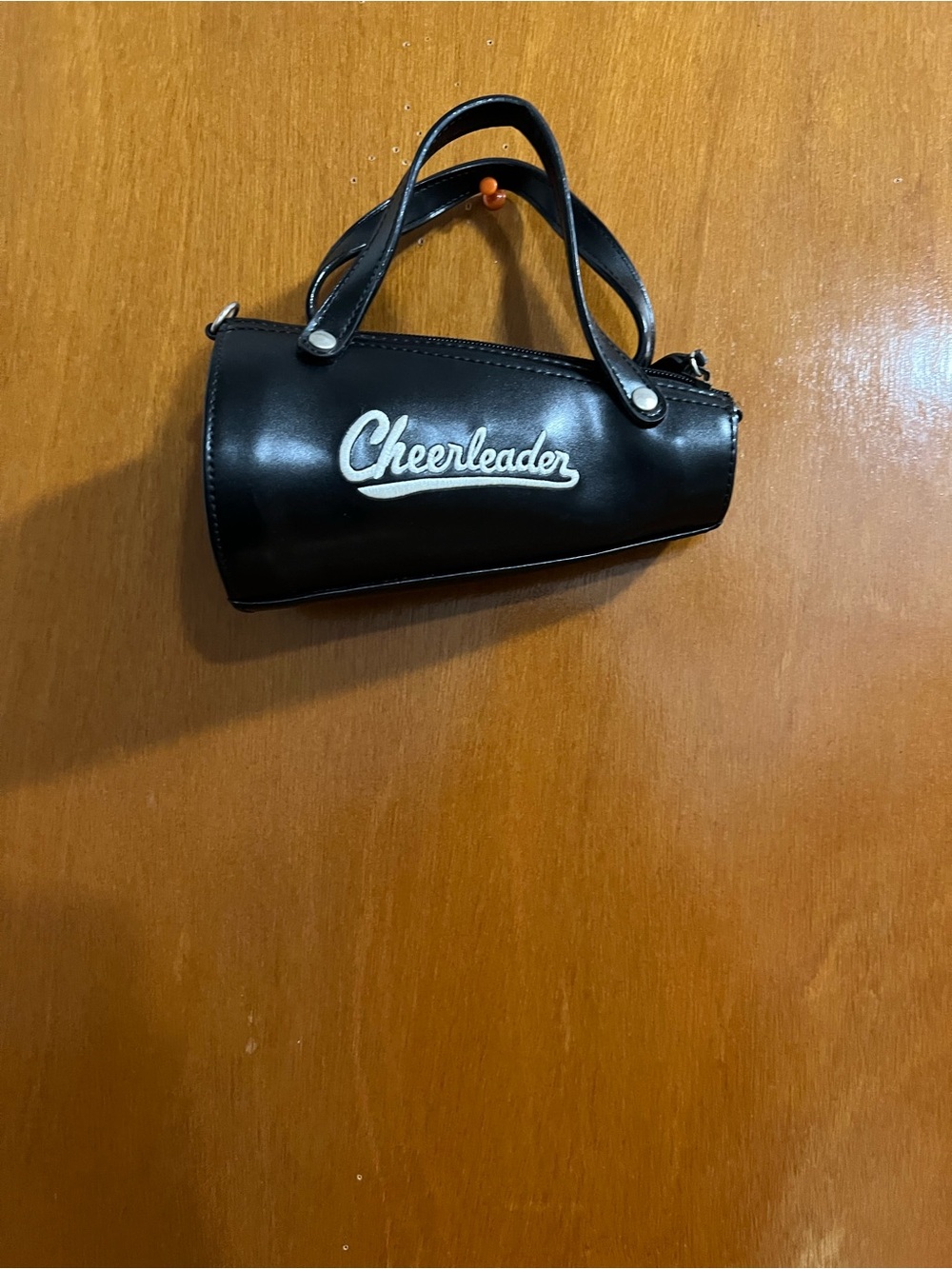 Cheerleader Black Mini Barrel Bag